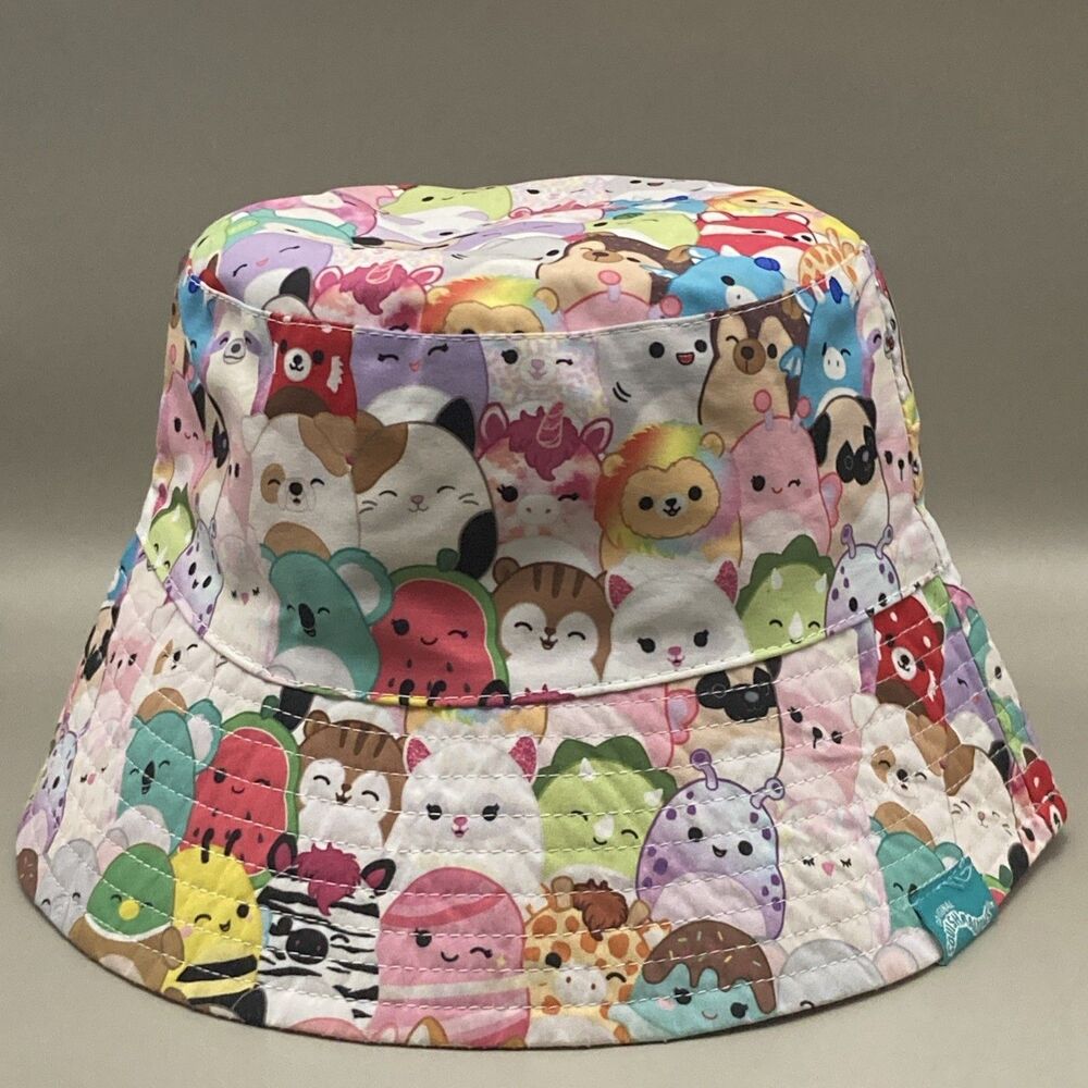 Squishmallows Cartoon AOP Plushie Character Bucket Hat One Size
